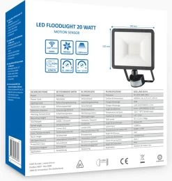 ELRO LF60 Design LED Buitenlamp Met Bewegingssensor - 20W – 1600LM – IP54 Waterdicht - Zwart -Philips Hue Winkel 1141x1200 4