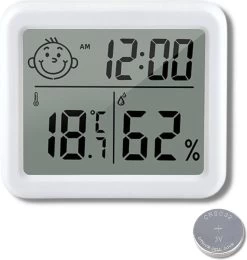 Infinite Goods Hygrometer - Weerstation - Luchtvochtigheidsmeter - Thermometer Voor Binnen - Vochtmeter - 2 In 1 - Incl. Batterij