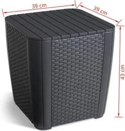 ALLIBERT Keter Luzon Opbergtafel - 39x39x43cm - Donkergrijs -Philips Hue Winkel 1144x1200 1