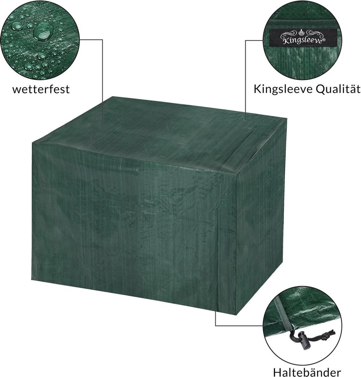 Kingsleeve Tuinmeubelhoes - Beschermhoes - Weerbestendig -308x138x89cm - Groen 11 Kingsleeve Tuinmeubelhoes - Beschermhoes - Weerbestendig -308x138x89cm - Groen - Afbeelding 9