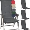 Beautissu Loft HL – Set Van 4 Tuinkussens Hoge Rug 120x50x6 Cm Kussen Grafiet Grijs Tuinstoelkussens Zitkussen Tuinstoel -Philips Hue Winkel 1161x1200