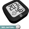 Ease Electronicz Hygrometer - Weerstation - Luchtvochtigheidsmeter - Thermometer Voor Binnen - Incl. Batterij En Plakstrip