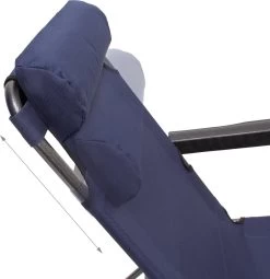 Relaxdays Ligstoel Inklapbaar - Ligbed Met Hoofdsteun - Strandstoel Verstelbaar - Camping - Donkerblauwe -Philips Hue Winkel 1162x1200 4