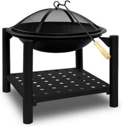 Gardebruk Vuurkorf Rond Ø 55 Cm – Incl. Pook & Vonkrooster – Zwart