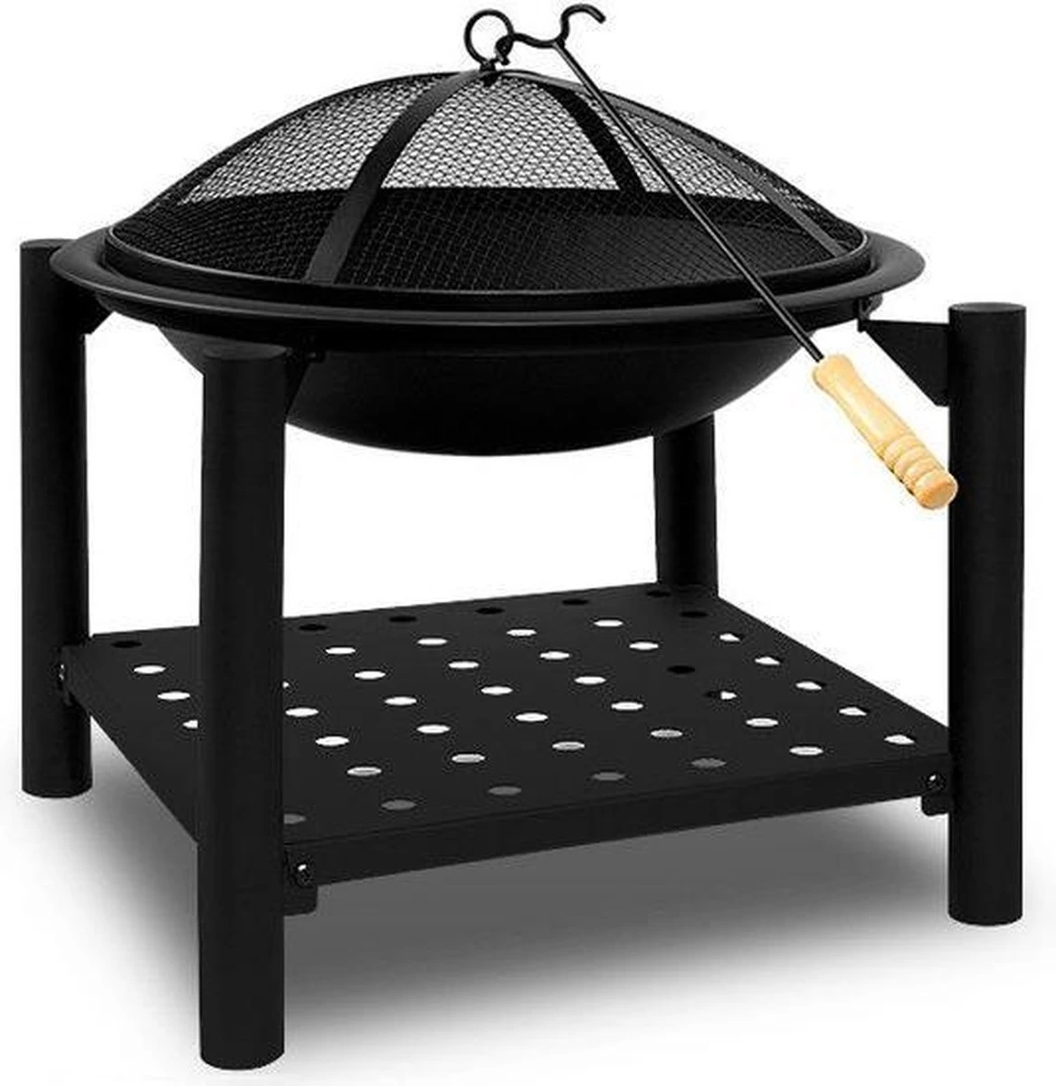 Gardebruk Vuurkorf Rond Ø 55 Cm – Incl. Pook & Vonkrooster – Zwart 3 Gardebruk Vuurkorf Rond Ø 55 Cm – Incl. Pook & Vonkrooster – Zwart