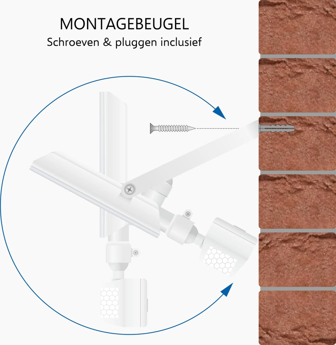 ELRO LF60 Design LED Buitenlamp Met Bewegingssensor - 10W – 800LM – IP54 Waterdicht - Wit 7 ELRO LF60 Design LED Buitenlamp Met Bewegingssensor - 10W – 800LM – IP54 Waterdicht - Wit - Afbeelding 5