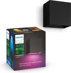 Philips Hue Resonate Down - Muurlamp - Wit En Gekleurd Licht - Zwart