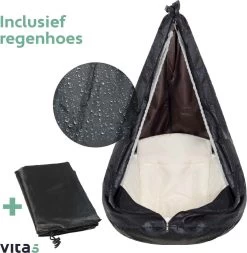 Vita5 Macramé Hangstoel - Voor Binnen En Buiten - Zonder Standaard - Incl. Kussen, Boekenvak En Beschermhoes - Tot 150kg - Beige -Philips Hue Winkel 1171x1200 1