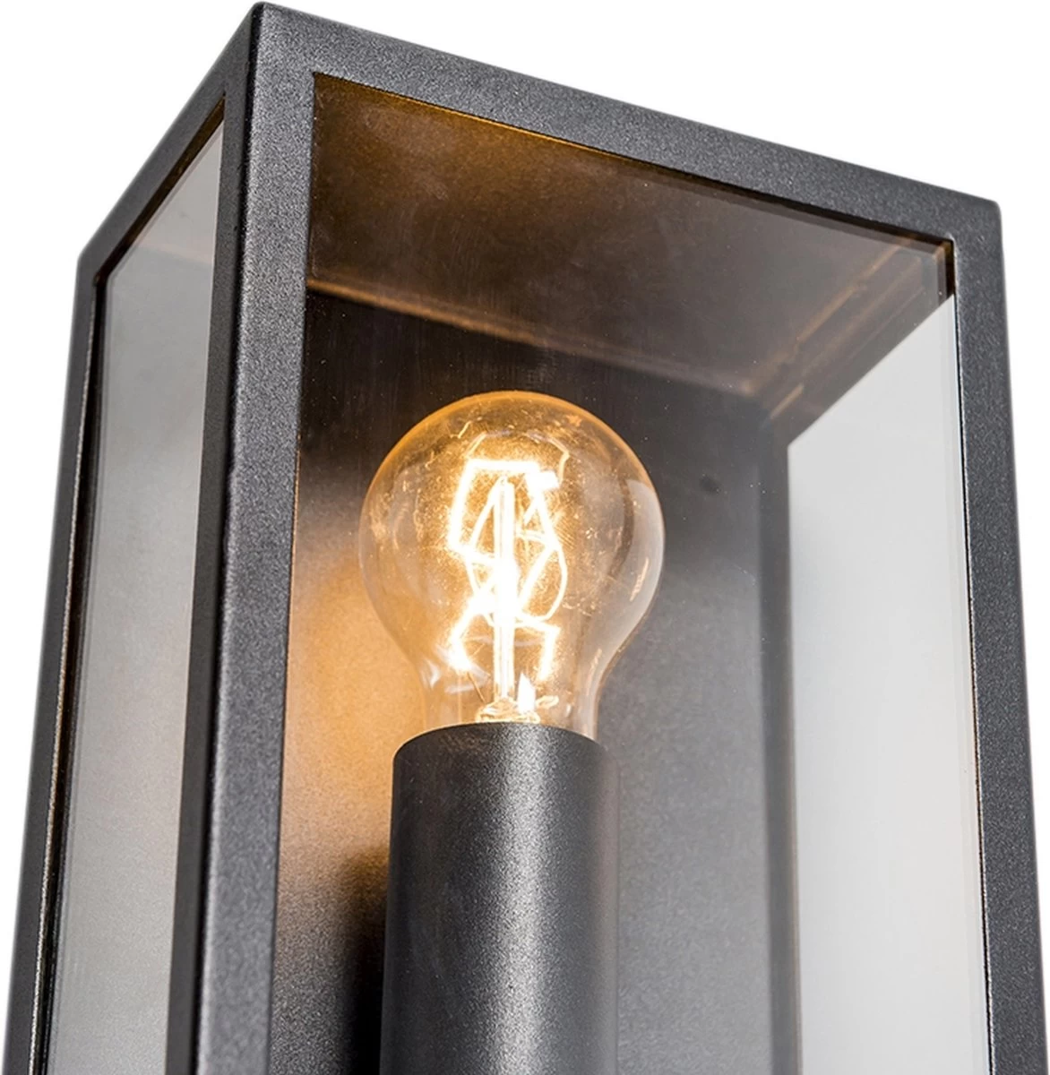 QAZQA Rotterdam - Landelijke Wandlamp Voor Buiten - 1 Lichts - D 100 Mm - Zwart - Buitenverlichting 10 QAZQA Rotterdam - Landelijke Wandlamp Voor Buiten - 1 Lichts - D 100 Mm - Zwart - Buitenverlichting - Afbeelding 8