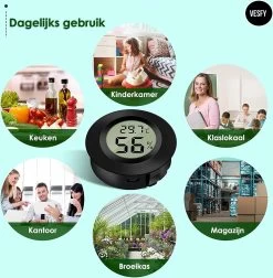 Mini Thermometer Met Hygrometer Luchtvochtigheidsmeter - Incl Batterij - Hygrometer Binnen - Thermometer Binnen - Weerstation -Philips Hue Winkel 1176x1200 5