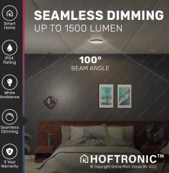 Lumi - 16W Slimme Plafondlamp Badkamer Zwart - IP54 Waterdicht - Smart Home WiFi + BLE - 2700K-6500K White Ambiance - Ø30 Cm -Philips Hue Winkel 1177x1200 9