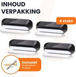 HEKO Solar® Tuinverlichting Dense - 4 Stuks - Solar Tuinverlichting Op Zonneenergie - Solar Wandlamp Buiten - Dag Nacht Sensor - 11 LEDs - RGB - Warm Wit Licht - Met Schroeven 21 HEKO Solar® Tuinverlichting Dense - 4 Stuks - Solar Tuinverlichting Op Zonneenergie - Solar Wandlamp Buiten - Dag Nacht Sensor - 11 LEDs - RGB - Warm Wit Licht - Met Schroeven -Philips Hue Winkel 1178x1200 15