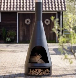 RedFire - Tuinhaard Kingston XL 160 - Vuurhaard - Staal - Zwart -Philips Hue Winkel 1178x1200 20