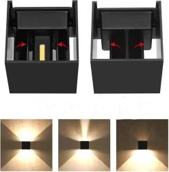 LED Wandlamp Dimbaar Set Van 3 - Zwart - 2x3 Watt - 3000k Warm Wit - 10x10x10cm - Geschikt Voor Binnen En Buiten - Kubus Lamp - Industrieel 17 LED Wandlamp Dimbaar Set Van 3 - Zwart - 2x3 Watt - 3000k Warm Wit - 10x10x10cm - Geschikt Voor Binnen En Buiten - Kubus Lamp - Industrieel -Philips Hue Winkel 1179x1200 2