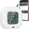 YUCONN Hygrometer Bluetooth - Temperatuurmeter Binnen En Buiten - Weerstation Draadloos - Luchtvochtigheidsmeter Binnen En Buiten - Digitaal Gratis App