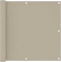 Orange85 Balkonscherm - Balkondoek - Zonnescherm - Winddicht - 445x76 Cm - Zandkleur - Creme - Polyester