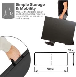 MaxxGarden Vouwtafel - Zwart - Rotanlook - 180x75x74 Cm 12 MaxxGarden Vouwtafel - Zwart - Rotanlook - 180x75x74 Cm -Philips Hue Winkel 1180x1200 4