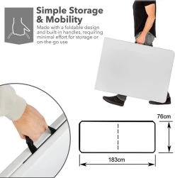 MaxxGarden Vouwtafel - Opvouwbare Kampeer Tafel - Tuin - Camping - Binnen - Weersbestendig - 180 X 74 X 74cm- Wit 20 MaxxGarden Vouwtafel - Opvouwbare Kampeer Tafel - Tuin - Camping - Binnen - Weersbestendig - 180 X 74 X 74cm- Wit -Philips Hue Winkel 1180x1200 5