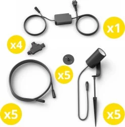 Philips Hue Lily Tuinspot Starterspakket - Prikspot White And Color Ambiance - Prikspots Voor Buiten - Tuinverlichting - 5 Spots - Zwart -Philips Hue Winkel 1184x1200 9