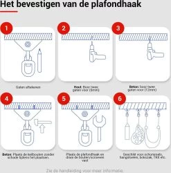 Ophangsysteem - Plafondhaak RVS - Ophanghaak TRX - Hangstoel Buiten - Hangstoel Binnen – Schommelstoel - Schommel - Bokszakken - RVS - 300kg -Philips Hue Winkel 1186x1200 2