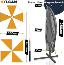 Volcan Parasolhoes Voor Zweefparasol - Tot 300cm - Waterdicht - Oxford 420D - Met Rits, Trekkoord En Stok - Zwart 12 Volcan Parasolhoes Voor Zweefparasol - Tot 300cm - Waterdicht - Oxford 420D - Met Rits, Trekkoord En Stok - Zwart -Philips Hue Winkel 1187x1200 1