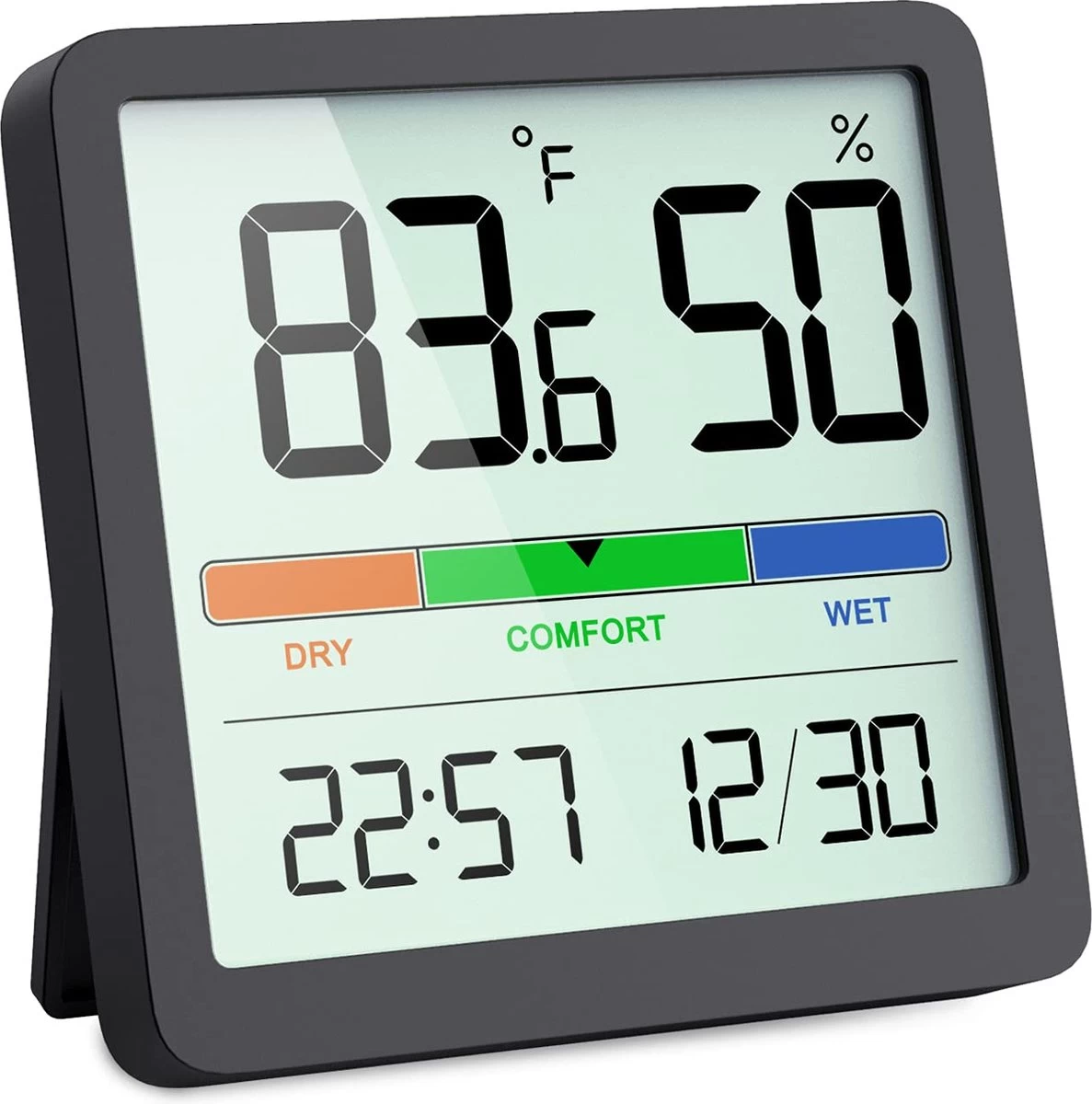 YUCONN Hygrometer - Luchtvochtigheidsmeter - Digitaal Weerstation - Binnen - Zwart 3 YUCONN Hygrometer - Luchtvochtigheidsmeter - Digitaal Weerstation - Binnen - Zwart