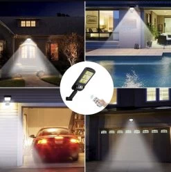 Solar Buitenlamp - Bewegingssensor - 120 LED - Buiten & Tuin Sensor - IP65 - Afstandsbediening - Buitenverlichting Op Zonne-energie - Rheme -Philips Hue Winkel 1188x1200 2