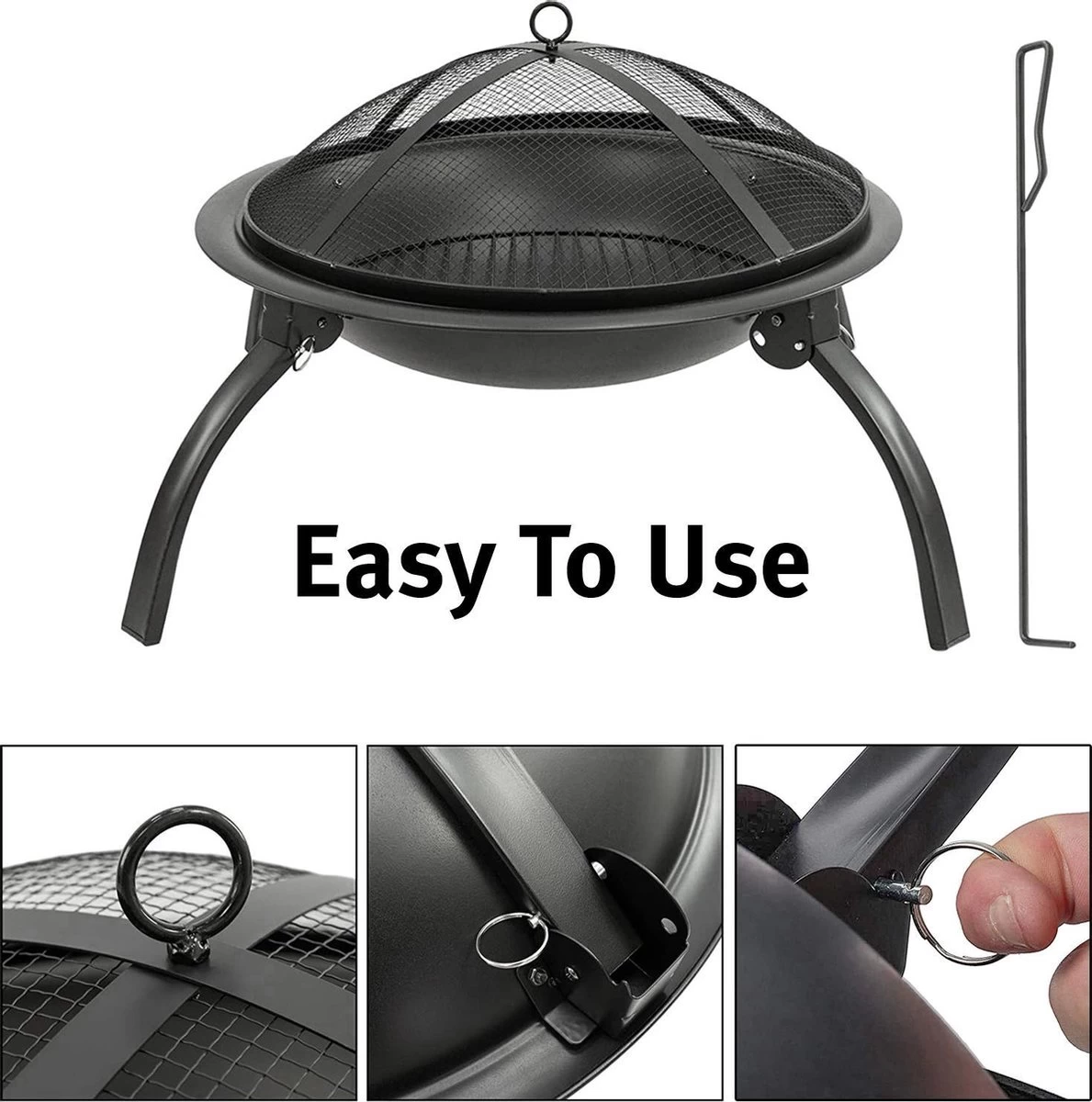 MaxxGarden Vuurschaal - Terrashaard - Vuurkorf - Opvouwbaar - Rond - 56cm 14 MaxxGarden Vuurschaal - Terrashaard - Vuurkorf - Opvouwbaar - Rond - 56cm - Afbeelding 12