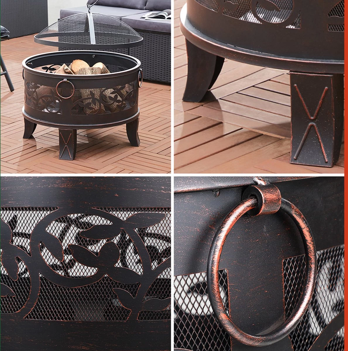 Gardebruk Vuurkorf Rond Ø 67cm – Incl. Vonkbeveiliging & Vuurhaak 10 Gardebruk Vuurkorf Rond Ø 67cm – Incl. Vonkbeveiliging & Vuurhaak - Afbeelding 8