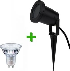 Tuinspot Marseille + LED Spot GU10 Lybardo | 4.6 Watt | 2700K Warm Wit | IP65 | Mat Zwart -Philips Hue Winkel 1190x1200 10