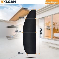 Volcan Parasolhoes Voor Zweefparasol - Tot 300cm - Waterdicht - Oxford 420D - Met Rits, Trekkoord En Stok - Zwart 16 Volcan Parasolhoes Voor Zweefparasol - Tot 300cm - Waterdicht - Oxford 420D - Met Rits, Trekkoord En Stok - Zwart -Philips Hue Winkel 1190x1200 4