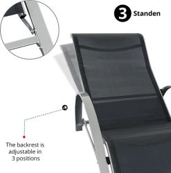 MaxxGarden Ligbed Set - 2 Stuks Zwart - Met Tafel - Sun Loungers - Loungebed -Philips Hue Winkel 1191x1200 2