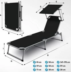 Sens Design Zonnebed - Ligbed Inklapbaar Met Zonneklep - Zwart -Philips Hue Winkel 1191x1200 3
