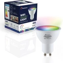 Hoftronic Smart Alvin - Smart LED Wandlamp - WiFi + Bluetooth - Downlight - GU10 5,5 Watt 400lm - RGBWW 16,5 Miljoen Kleuren - Slimme Muurlamp - Geschikt Als Binnen En Buiten Wandlamp - 3 Jaar Garantie -Philips Hue Winkel 1191x1200 7