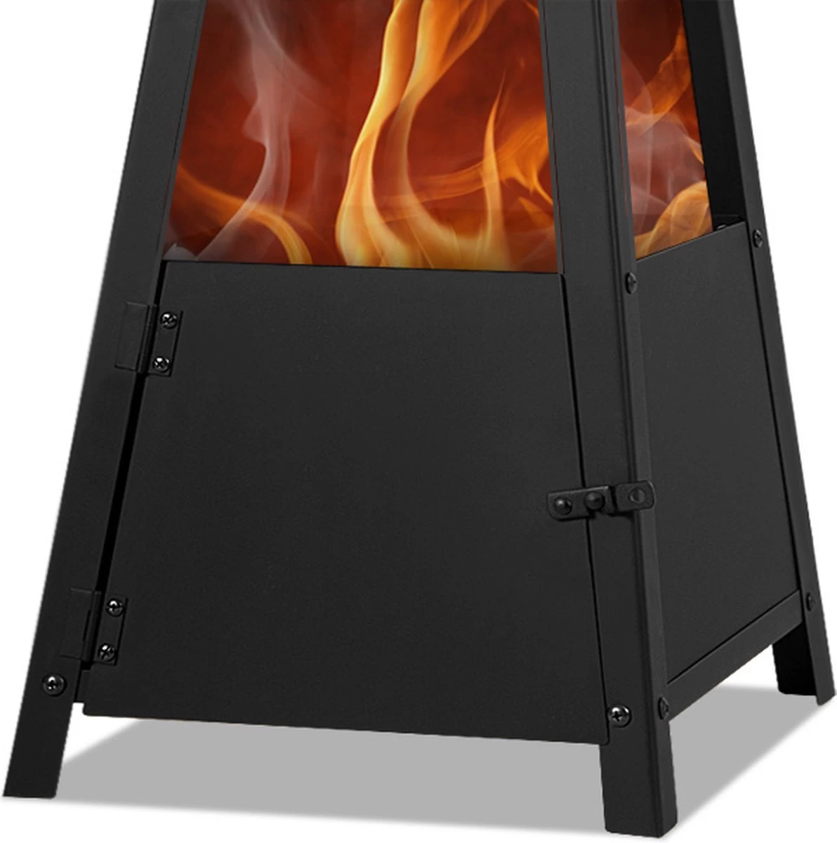 Gardebruk Pyramide Buitenhaard - 100 Cm - Zwart 10 Gardebruk Pyramide Buitenhaard - 100 Cm - Zwart - Afbeelding 8