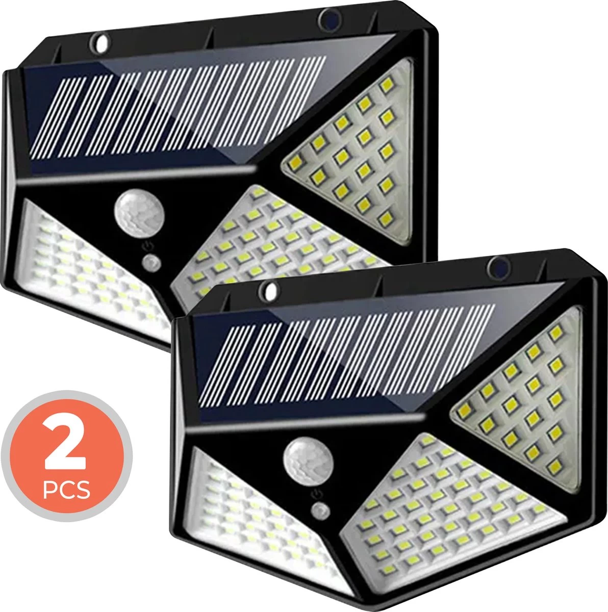 Niceey Solar Buitenlamp Met Bewegingssensor - 100 LED's - Wit Licht - Zonne-Energie - Wandlampen - Buiten Lamp - IP65 Waterdicht - 2 Stuks 3 Niceey Solar Buitenlamp Met Bewegingssensor - 100 LED's - Wit Licht - Zonne-Energie - Wandlampen - Buiten Lamp - IP65 Waterdicht - 2 Stuks