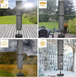 Kingsleeve Parasolhoes Tot Ø 330cm - Weerbestendig Robuust - Grijs -Philips Hue Winkel 1192x1200