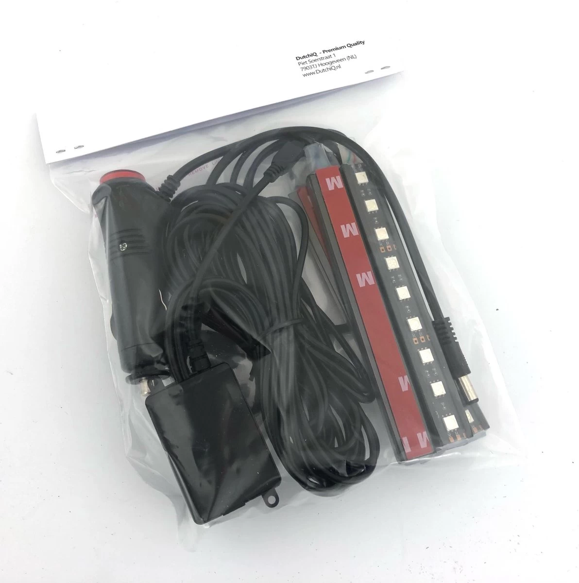 Premium RGB Led Strips Voor In De Auto - Incl. Afstandsbediening - 4 Led Strips - Sigaretten Aansteker 4 Premium RGB Led Strips Voor In De Auto - Incl. Afstandsbediening - 4 Led Strips - Sigaretten Aansteker - Afbeelding 2