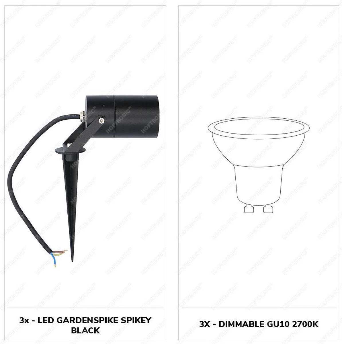 3x HOFTRONIC Spikey - Tuinspot Voor Buiten - LED - Zwart - 2700K Warm Wit - Waterdicht - 5 Watt - 400 Lumen - 230V - Verwisselbare GU10 Lamp - Prikspot Met Grondspies - Richtbaar - Aluminium - Voor Het Uitlichten Van Planten/struiken En Bomen 14 3x HOFTRONIC Spikey - Tuinspot Voor Buiten - LED - Zwart - 2700K Warm Wit - Waterdicht - 5 Watt - 400 Lumen - 230V - Verwisselbare GU10 Lamp - Prikspot Met Grondspies - Richtbaar - Aluminium - Voor Het Uitlichten Van Planten/struiken En Bomen - Afbeelding 12