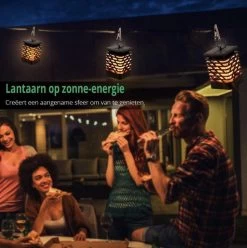 VoordeelShop Solar Tafellamp Set Van 2 Stuks - 13.8cm - Zwart - Solar Tuinverlichting - Led Buitenverlichting Op Zonne Energie Met Sensor - Tuin Fakkel - Voor Binnen En Buiten - Vlam Effect -Philips Hue Winkel 1193x1200 16