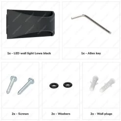 HOFTRONIC Lowa - LED Wandlamp Rechthoek - Up And Down Light (2 Lichts) - 6 Watt 3000K Warm Wit Licht - Modern Design - IP54 Waterdicht - Geschikt Als Binnen En Buiten Wandlamp - 3 Jaar Garantie -Philips Hue Winkel 1193x1200 7