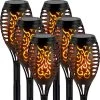 Homèlle Solar Tuinfakkels - 6 Stuks - 49,5cm - Tuinverlichting Op Zonne-energie - Kerstverlichting Buiten - Solar Tuinverlichting - Tuinlantaarns - Padverlichting - LED - Buitenverlichting