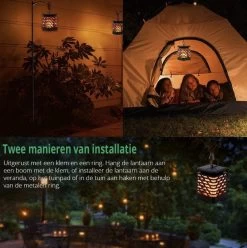VoordeelShop Solar Tafellamp Set Van 2 Stuks - 13.8cm - Zwart - Solar Tuinverlichting - Led Buitenverlichting Op Zonne Energie Met Sensor - Tuin Fakkel - Voor Binnen En Buiten - Vlam Effect -Philips Hue Winkel 1194x1200 15