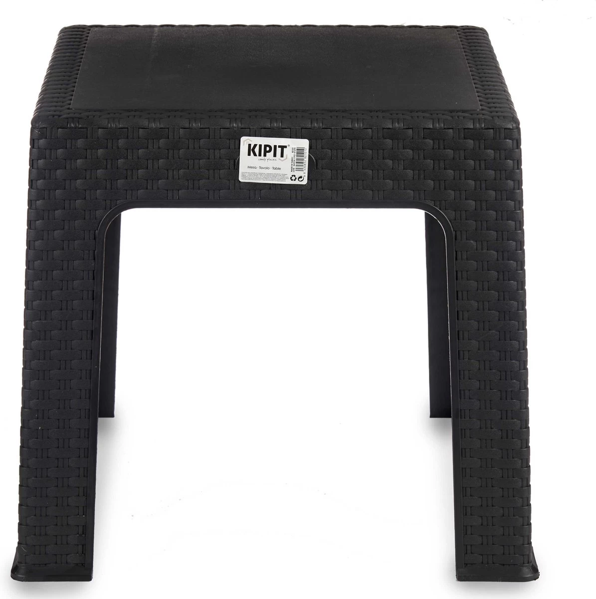 Rotan Bijzettafeltje/plantenverhoger Antraciet Grijs 47 X 47 X 42 Cm Voor Binnen/buiten 4 Rotan Bijzettafeltje/plantenverhoger Antraciet Grijs 47 X 47 X 42 Cm Voor Binnen/buiten - Afbeelding 2