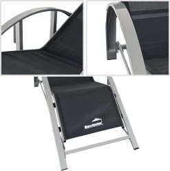 MaxxGarden Ligbed Set - 2 Stuks Zwart - Met Tafel - Sun Loungers - Loungebed -Philips Hue Winkel 1195x1200