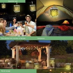 VoordeelShop Solar Tafellamp Set Van 2 Stuks - 13.8cm - Zwart - Solar Tuinverlichting - Led Buitenverlichting Op Zonne Energie Met Sensor - Tuin Fakkel - Voor Binnen En Buiten - Vlam Effect -Philips Hue Winkel 1197x1200 29