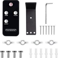 Monzana Infraroodstraler 2000W - 3 Standen Afstandsbediening – Zwart -Philips Hue Winkel 1197x1200 33