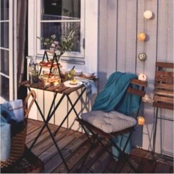 Wooners® Bistroset - Tuintafel Met Twee Stoelen - Metaal En Hout - Zwart -Philips Hue Winkel 1197x1200 5