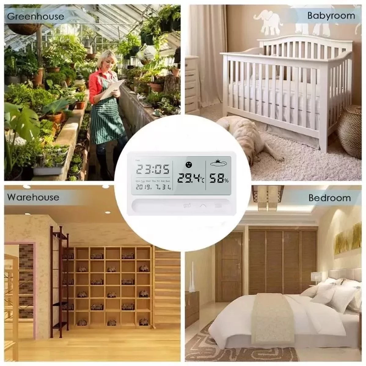 Igoods Temperatuurmeter Binnen En Buiten- Hygrometer - Vochtmeter 8 Igoods Temperatuurmeter Binnen En Buiten- Hygrometer - Vochtmeter - Afbeelding 6