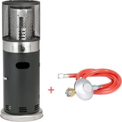 Balioutdoors Lounge Terrasverwarmer 7.3kW -Staande Heater - Gas - Incl. Gasdrukregelaarset 50 Mbar & Slang 50 Cm - Model SRPH92